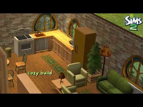 Thumbnail for building a cozy stone cottage deep in the woods 🌲 | sims 2 speedbuild
