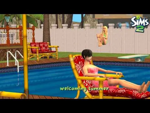 Thumbnail for this feels like a 2000s summer vacation 🍉 🌴 cozy sims 2 summer gameplay