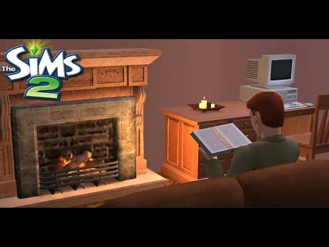 Thumbnail for 📖Sims 2 ASMR Cozy Rainy Day Writing & Journaling by the Fireplace |  Crackling Fire & Rain Sounds