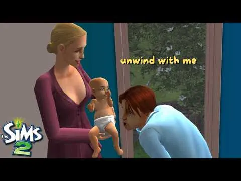 Thumbnail for growing up in a crowded, cozy cottage 🧸 slow sims 2 longplay 🌧️