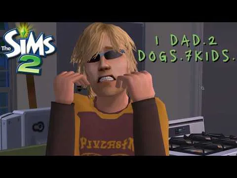 Thumbnail for 👧🏼 🫩1 Dad, 7 Kids & 2 Dogs | Sims 2 No Commentary Longplay | Cozy Chaos Begins