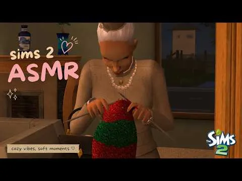 Thumbnail for 🧶 the sims 2 asmr for sleep | 1 hour of mrs. crumplebottom knitting (no midroll ads)
