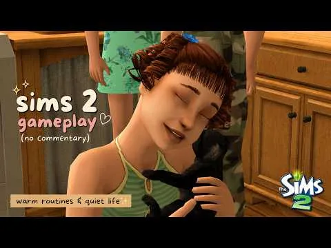 Thumbnail for the sims 2 cottage life asmr 🌲 quiet summer in the woods (no commentary)