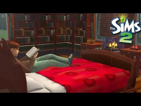 Thumbnail for 📚 Rainy Day Reading | Sims 2 ASMR | Thunder Sounds + Nostalgic Sims 1 Music | No Commentary