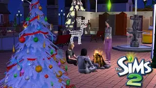 🎅🏻 🎄 Building a Christmas Market in Sims 2! | Festive Build | Cozy Holiday Gameplay (No Commentary)