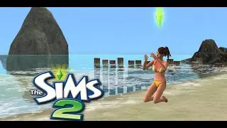 🌊Sims 2 Cozy ASMR Beach Vacation 🌊 | Rain, Thunder & Ocean Sounds |100 Subs Special 🎉